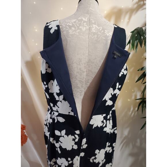 Talbots Floral Textured Cotton Square Neck Sheath Dress Womens Plus Size 16 - Picture 7 of 10